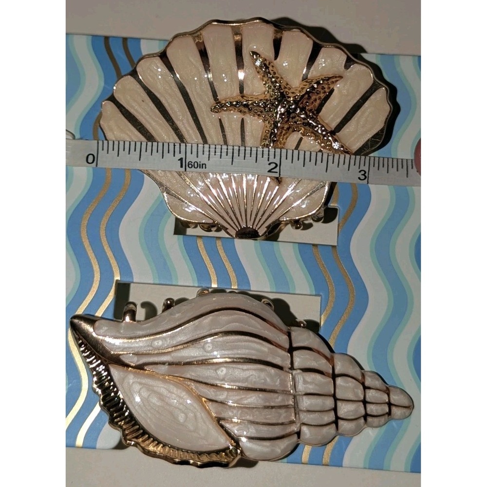 Piper K Seashell Concha Starfish Clam Shell Hair Claws Claw Clip Set Of 2 Clips - Picture 5 of 5